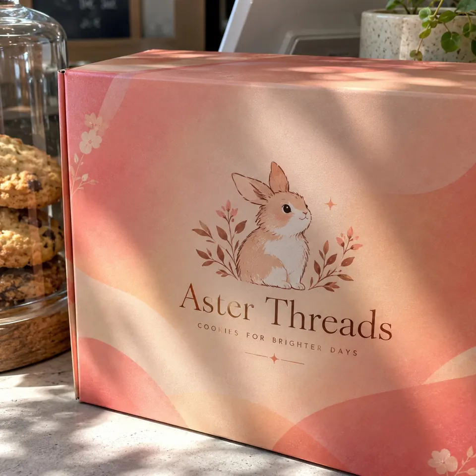 Custom printed cookie boxes with a logo