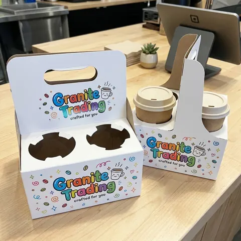 Custom printed cup carriers