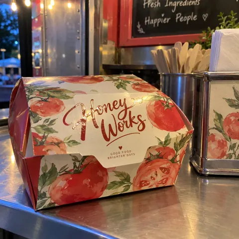 Custom printed takeout food boxes