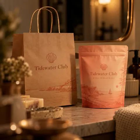 Custom printed kraft paper bags