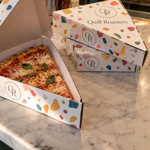 Custom printed pizza slice boxes