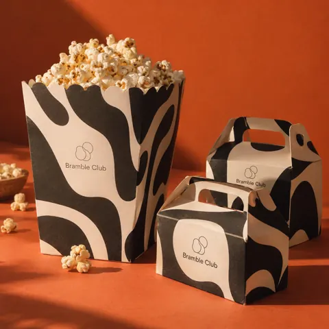 Custom printed popcorn boxes