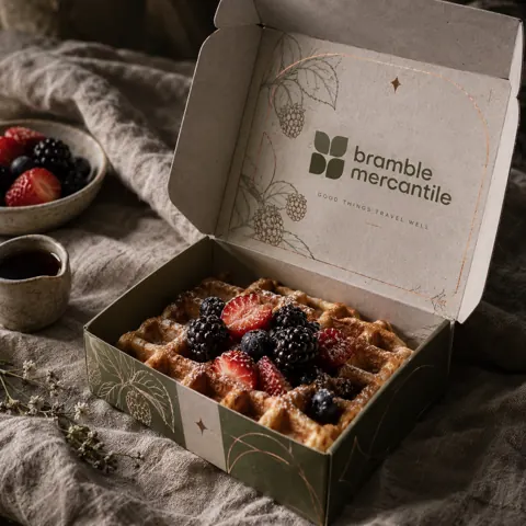 Custom printed waffle boxes